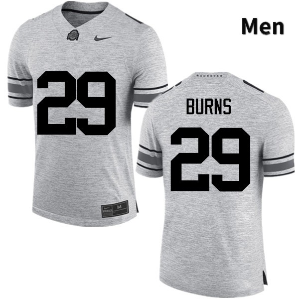 Ohio State Buckeyes Rodjay Burns Men's #29 Gray Game Stitched College Football Jersey